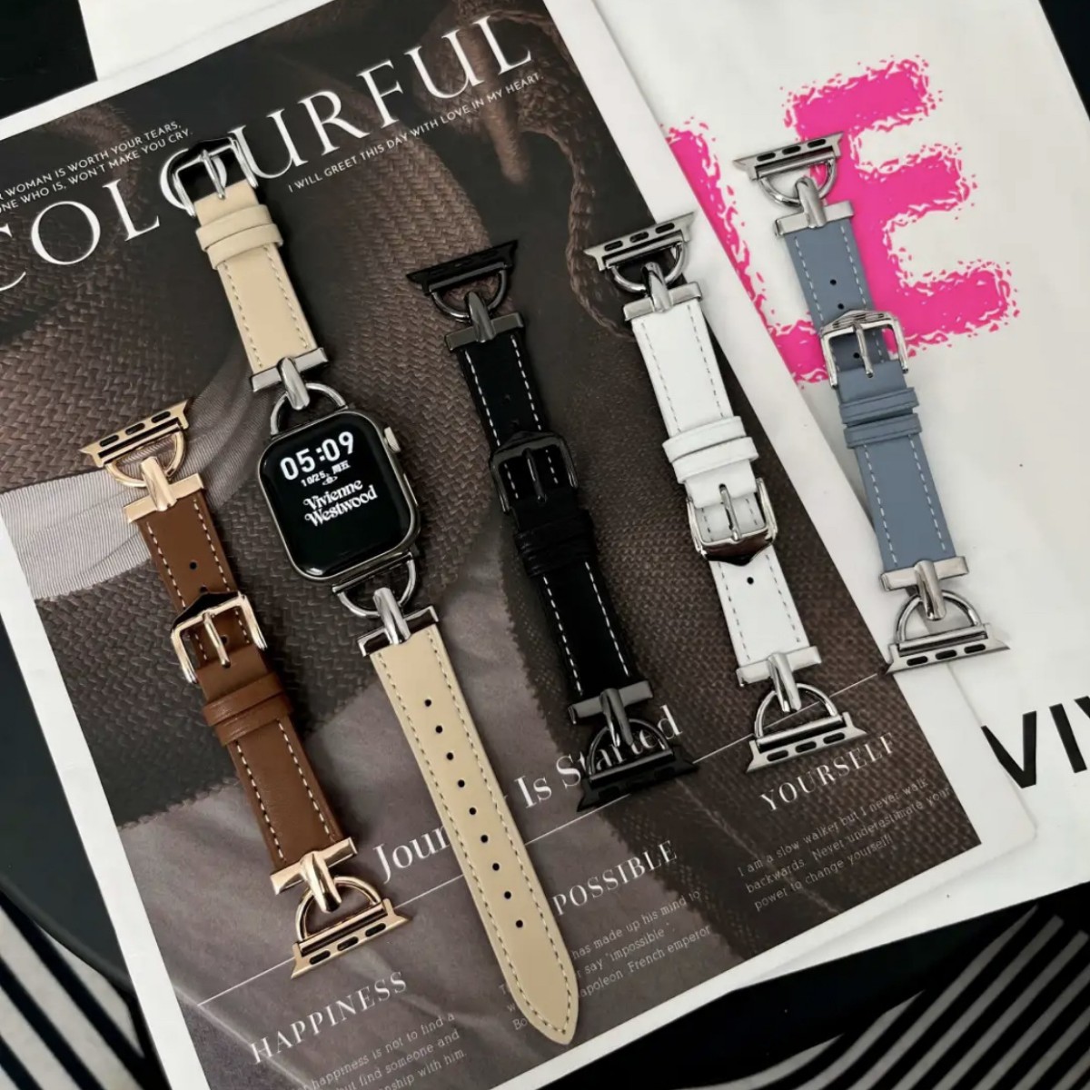 Needle print solid color Apple Watch with applewatchs9 new iwatch678se intelligent universal