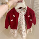 Lime Girl's Autumn suit New Baby Girl's Stylisch Knitted Cardigan dress Spring and Autumn Casual Two-piece Fashionable Set