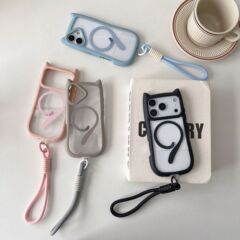 猫耳9尾猫适用17磁吸手机壳苹果14/15Magsafe16透明保护套带手绳