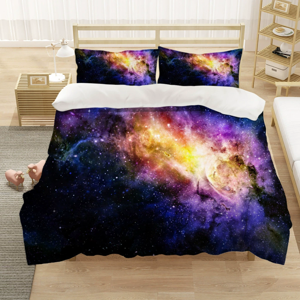 Набор из трех частей огромного домашнего текстиля со звездным небом Amazon пододеяльник Внешняя торговля цифровая печать 3D