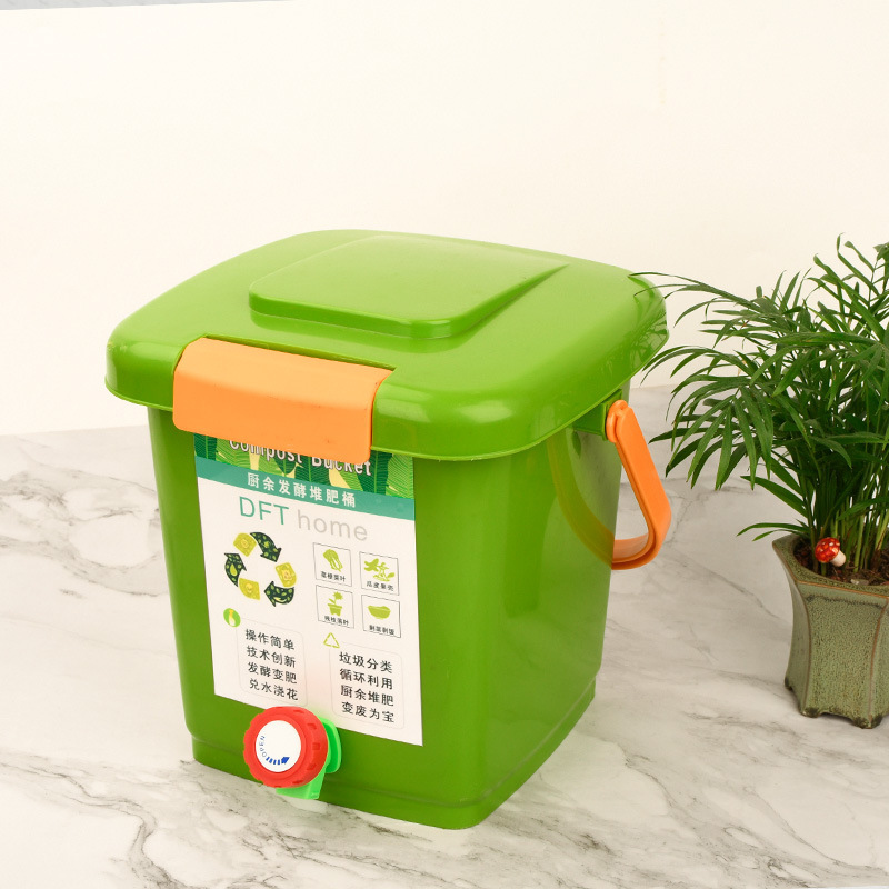 Kitchen waste compost bucket high color value dry and wet separation household plastic trash can pet dog food bucket grain storage bucket wholesale Kitchen waste compost bucket high color value dry and wet separation household plastic trash can pet dog food bucket grain storage bucket wholesale
