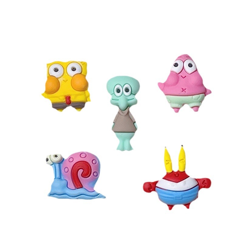 Esponja de dibujos animados bebé Paida estrella PVC flexible pegamento accesorios DIY horquilla Anillo del pelo zapatos agujero grande del vientre taza joyería parche