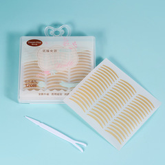 Eyelid Tape Korean Kiss Self-adhesive with Mesh Net 240 Pcs with Storage Box Tool Water- invisible