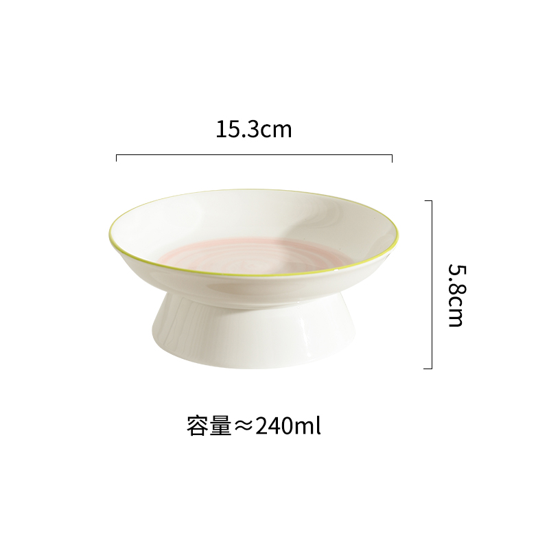 핑크색 원형 음식 접시