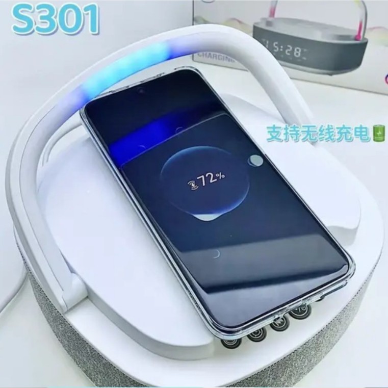 S301LEDディスプレイ携帯無線充電bluetoothスマートスピーカー目覚まし時計付きタイミング|undefined