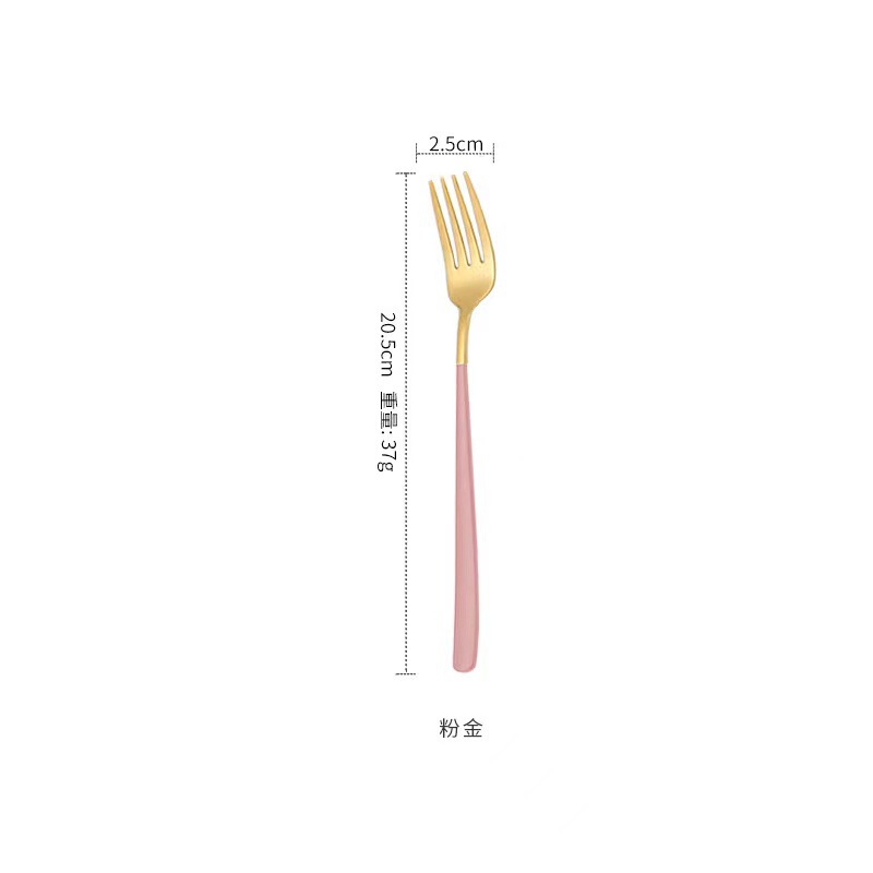 アマゾンステンレス食器韓国式スプーンフォーク高颜値長柄スプーンフォークスープスプーンセット|undefined
