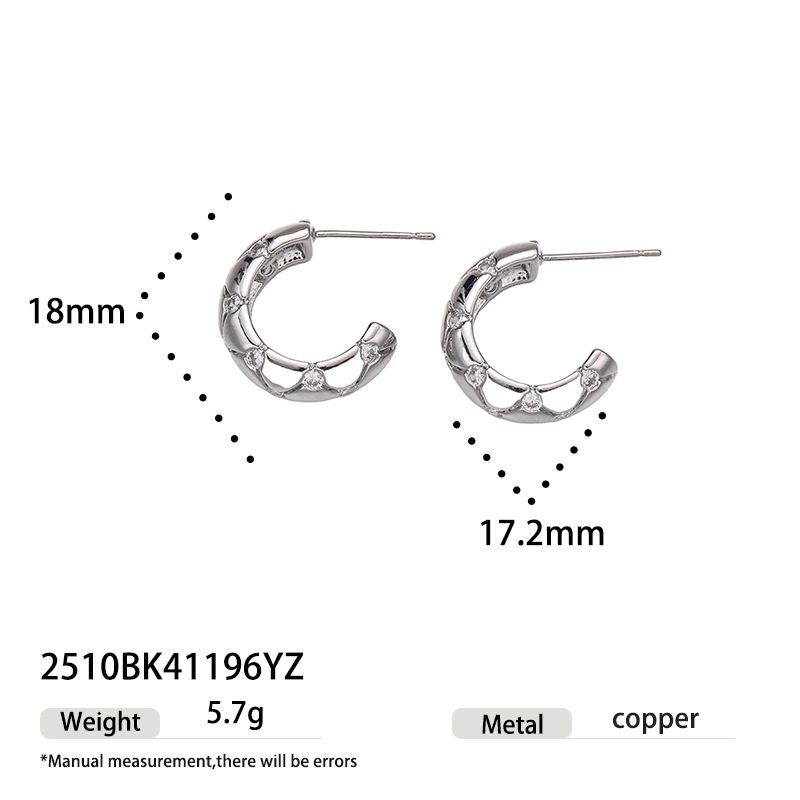 Percetes incrustados de zircon simple personalidad versátil otoño invierno temperamento orejas para mujeres 2026 nuevo lujo ligero sentido de alta calidad