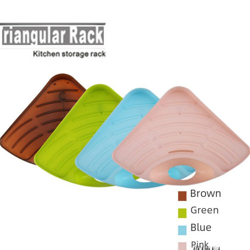 Triangle dish rack kitchen sink hand soap rag bowl and chopstick drain rack storage board