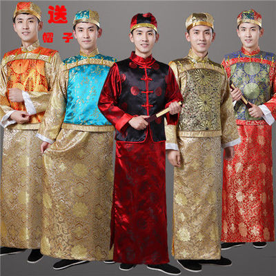 Qing Elder clothing Manchu ancient costume wholesale adult Beller Landowners Annual meeting sports meeting stage costume