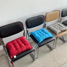 方形坐墊純色磨毛椅墊辦公室靠墊屁股墊餐椅榻榻米墊久坐柔軟墊