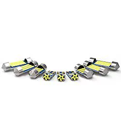 Car LED combination set 10PCs T10 indicator width lamp double tip reading lamp license plate lamp indoor lamp (Roof Light)