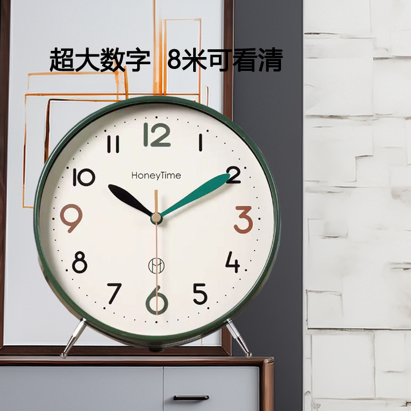 シンプルな置き時計のリビングルームの大気2025の新しいデスクトップ時計のデスクトップ時計の装飾式のデスクトップ時計のアイデアの装飾品|undefined