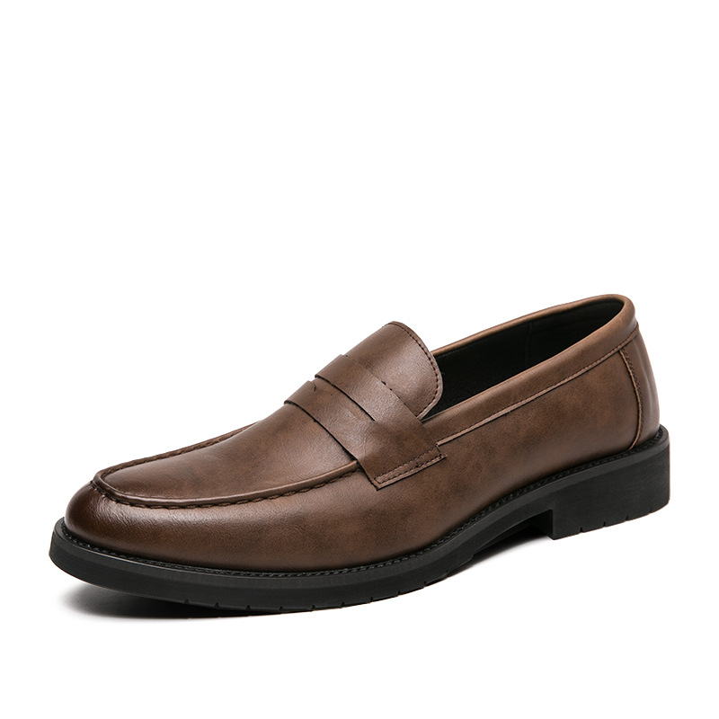 Verano superficie suave de los hombres slip-on zapatos de los hombres zapatos de cuero de la plataforma ocasional del negocio zapatos de la dama de honor del novio image 6