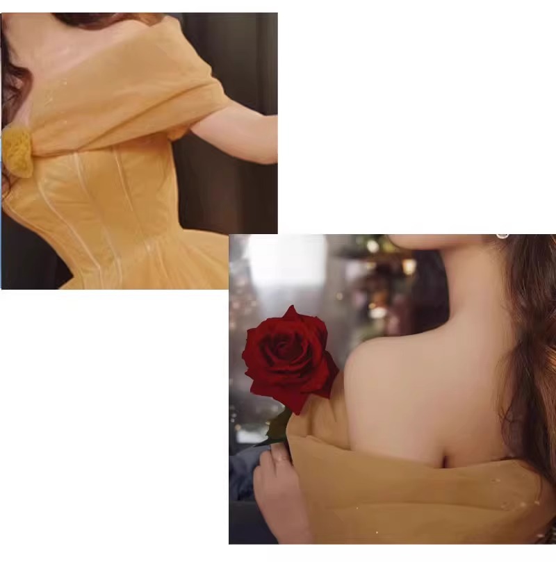Abito da sera giallo per cerimonie e performance artistiche_voghion.com