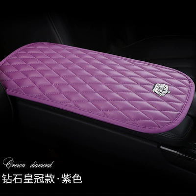 Camellia Car Armrest Box | Armrest box pad - xms-diamond-crown-purple