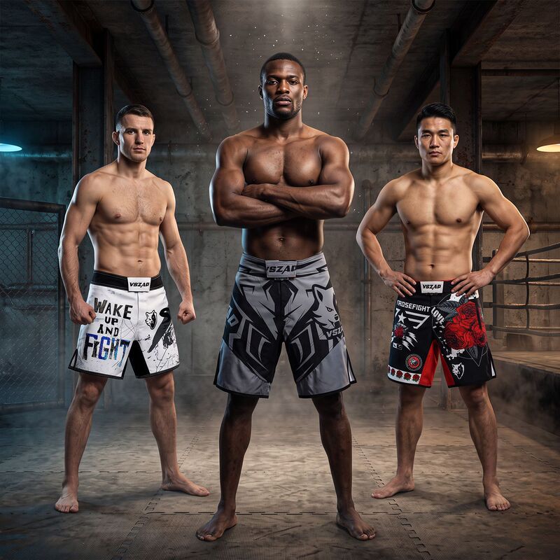 VSZAP functional combat shorts, moisture-wicking and sweat-repellent, MMA training shorts, men's street casual wear VSZAP functional combat shorts, moisture-wicking and sweat-repellent, MMA training shorts, men's street casual wear