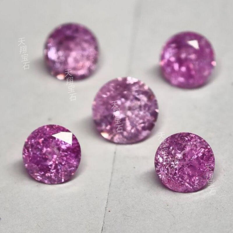 Tianxiang Gems: Popular Space Stones, Explosive Stones (Semi-Explosive), Zircon, White and Colored, Egg-Shaped, Round, Etc. Factory Wholesale