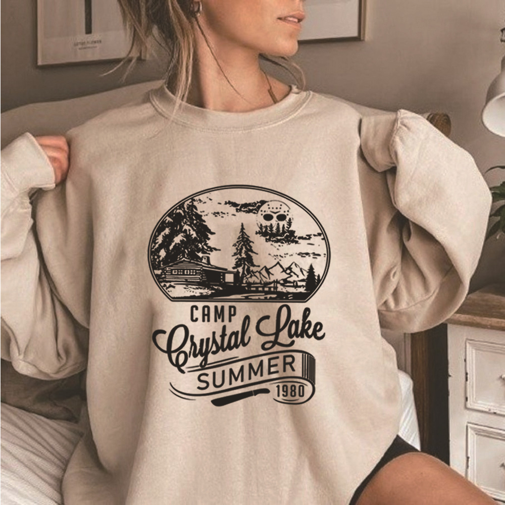 Camp Crystal Lake Retro Crewneck Sweatshirt Horror Movie Shi