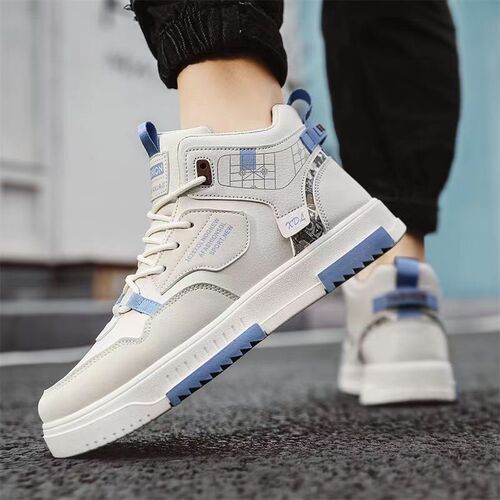 Men's skateboard shoes 2024 spring new fashion trend versatile youth sports high-top casual student skateboard shoes