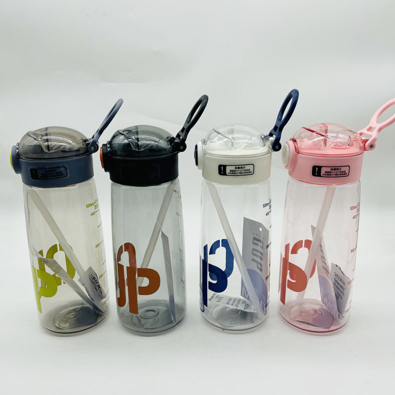 Meishangde nueva taza de espacio taza de agua corriente deportes montañismo taza de plástico con escala estudiante taza de agua fábrica al por mayor