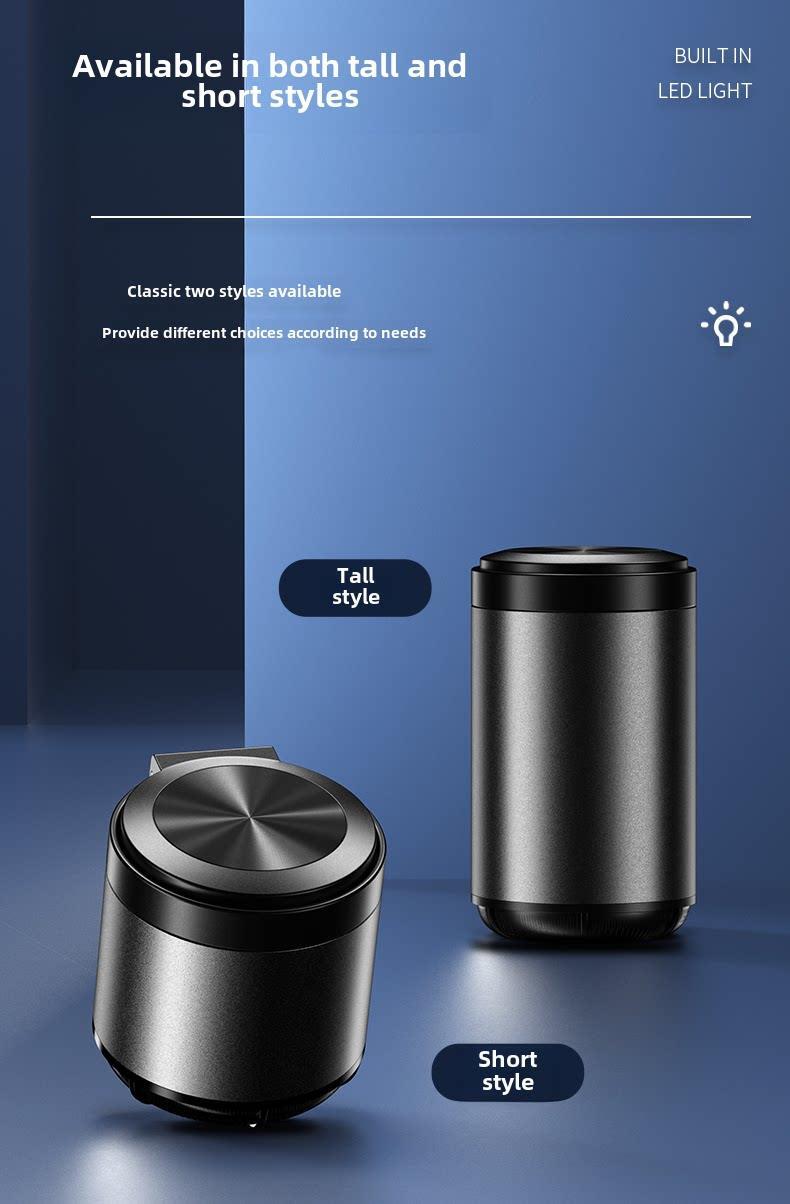 Suitable for Aito M5, M7, M9, M8 Car Ashtray, Aluminum Alloy Car Ashtray with Press-To-Open Lid and Light