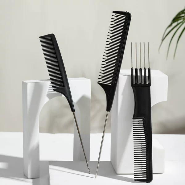 Cross-border 204 steel needle pointed tail comb girls' special makeup artist hairdressing special comb hair picking distribution modeling comb
