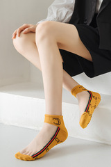 Women's Socks Spring and Summer Thin High-end Breathable Double CC Cassette Crystal Letters Fashion Versatile Women's Socks Wholesale