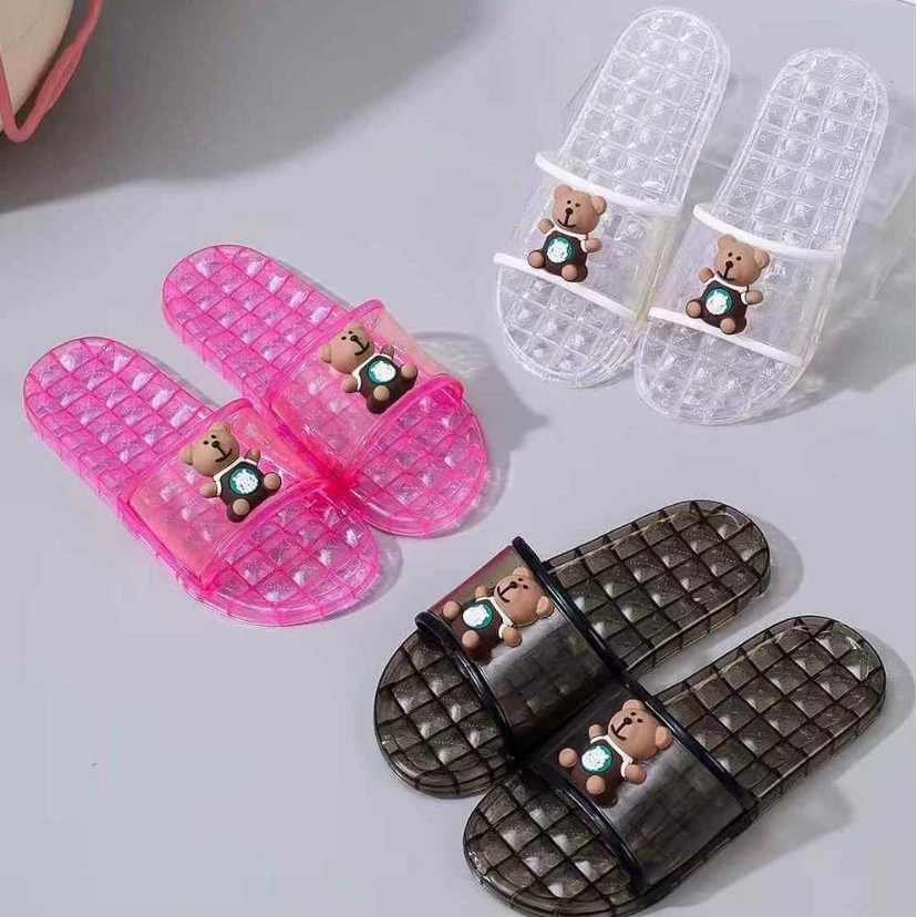 2025 Летние новые домашние тапочки Внутренние нескользящие Кристалл большие дети перетаскивания пара ванная тапочки противоскользящая ванна