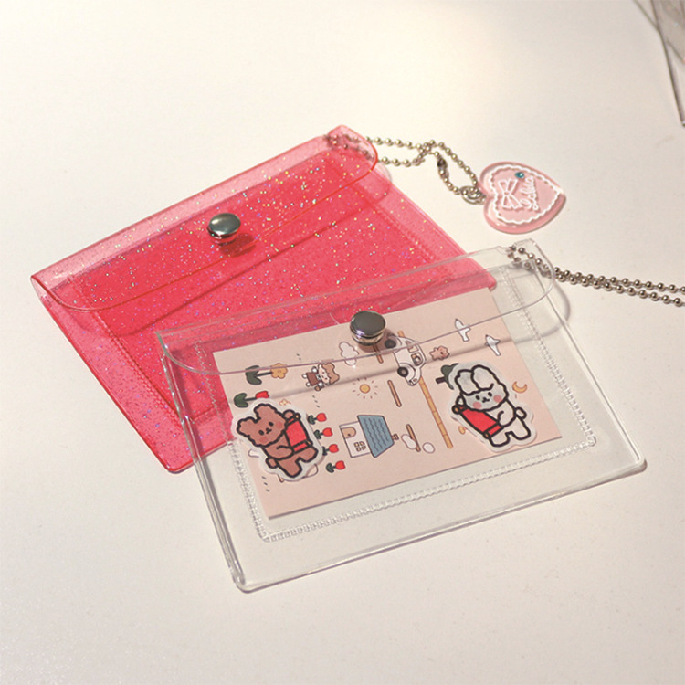 Factory spot wholesale transparent PVC coin purse card storage bag bus card earphone bag key hanging bag can be printed Factory spot wholesale transparent PVC coin purse card storage bag bus card earphone bag key hanging bag can be printed