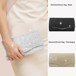 Factory Spot New Rhinestone Diamond Dress Bag Fashion Party Banquet Bag Ktv Bag Accessible Luxury Satchel Evening Bag