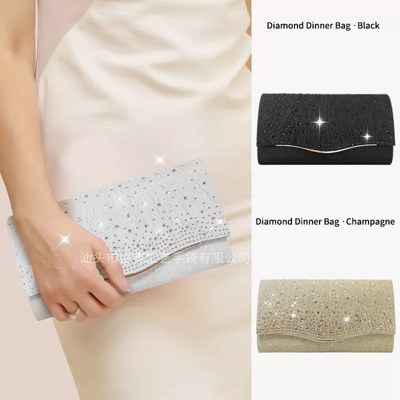 工厂现货新款水钻镶钻礼服包时尚派对宴会包KTV包轻奢手提晚宴包
