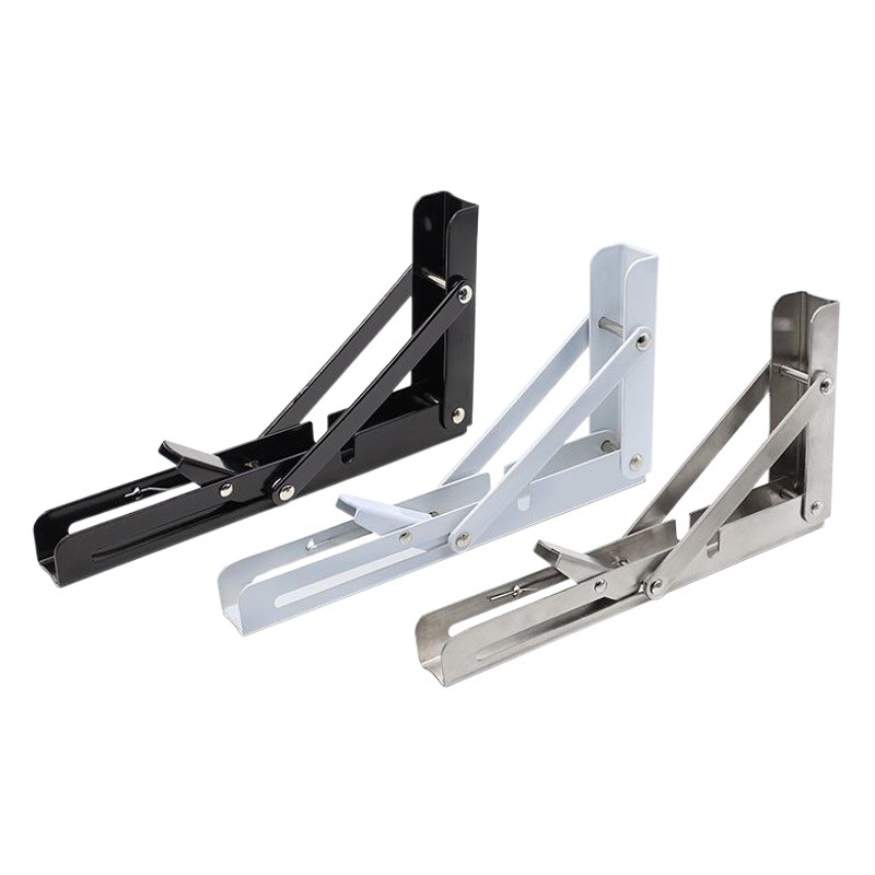 Directo de fábrica de acero inoxidable Billy triángulo soporte estante de pared plegable soporte rack al por mayor