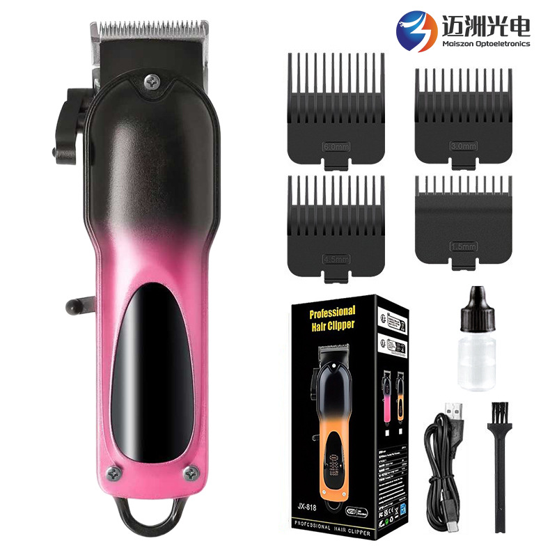 Nuevos productos transfronterizos de visualización digital cortador de pelo casero especial auto-raspado, artefacto calvo, tijeras de empuje eléctricas, empujador
