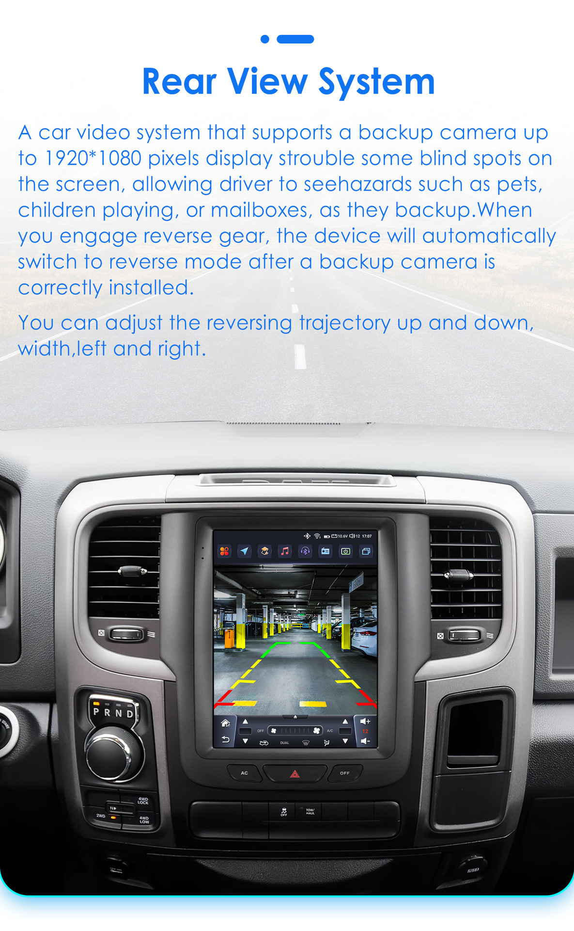 Suitable for Dodge Ram1500 Ram 13-18 Android Large-Screen Central Control Car Navigation Vertical Screen Gps All-In-One Machine