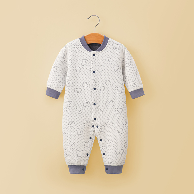 Ropa de otoño e invierno para niños y niñas ropa de bebé recién nacido mono acolchado mameluco de algodón de aire cálido ropa de algodón