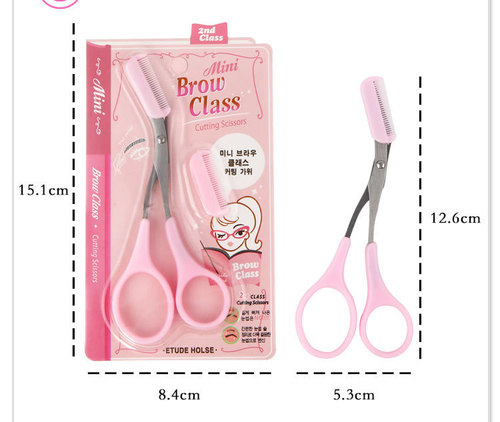 Wholesale small scissors with eyebrow comb, eyebrow trimming scissors, novice makeup scissors, eyebrow scissors, beauty scissors, eyebrow trimming scissors set