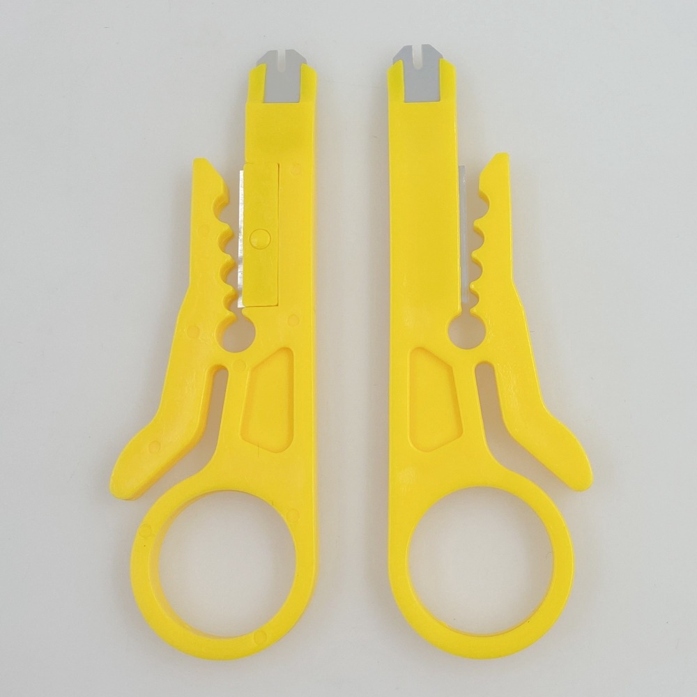 剥线钳小剥线刀打线工具电线网线压线钳小黄刀打线器