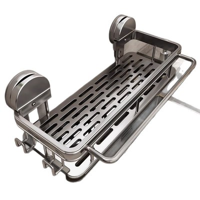 厨房吸盘抹布架沥水壁挂式多功能水槽置物架水龙头洗碗海绵收纳架