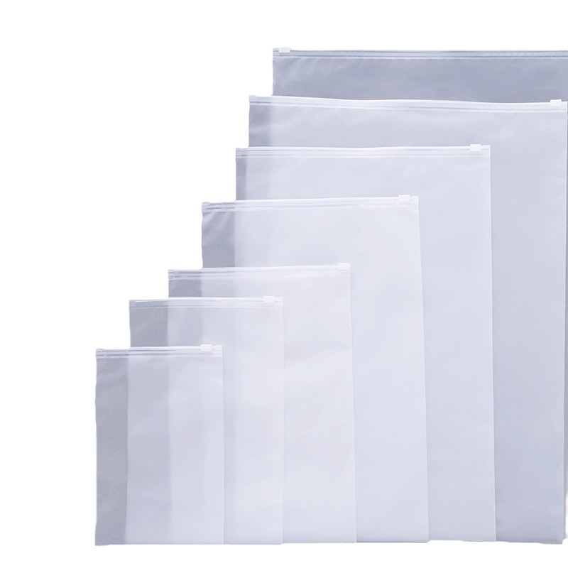 CPE bolsa de cremallera esmerilado camiseta toalla sujetador calcetines ropa interior ropa de almacenamiento de ropa embalaje esmerilado autosellante al por mayor