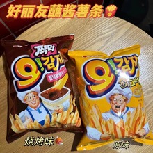 韩国进口零食ORION好丽友呀豆条空心薯条膨化休闲零食50g*12包