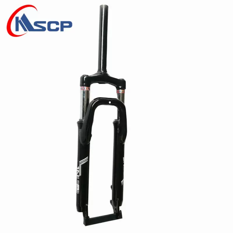 28.6mm铁碟刹前叉顺安20寸22寸24寸26寸山地车铁加粗避震无纹前叉