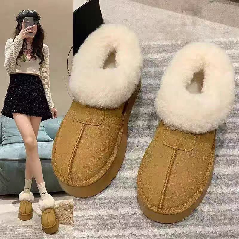 New Winter Short Platform Thick-Soled Loafers for Home, Plush Thickened Cotton Shoes, Furry Snow Boots, Dropshipping New Winter Short Platform Thick-Soled Loafers for Home, Plush Thickened Cotton Shoes, Furry Snow Boots, Dropshipping
