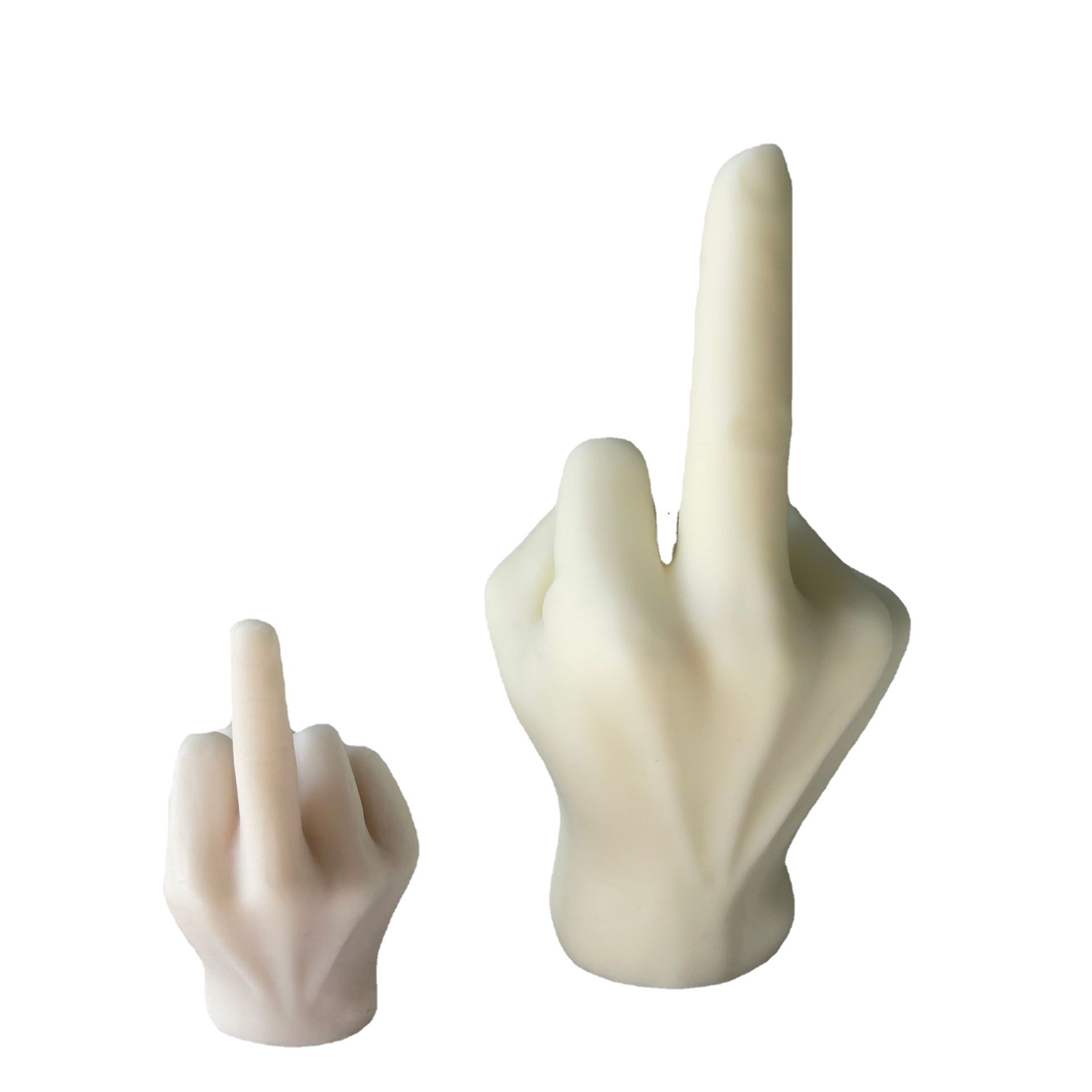 Dedo vela de silicona molde DIY dedo medio Bier gesto aromaterapia yeso decoración candelabro herramienta abrasiva