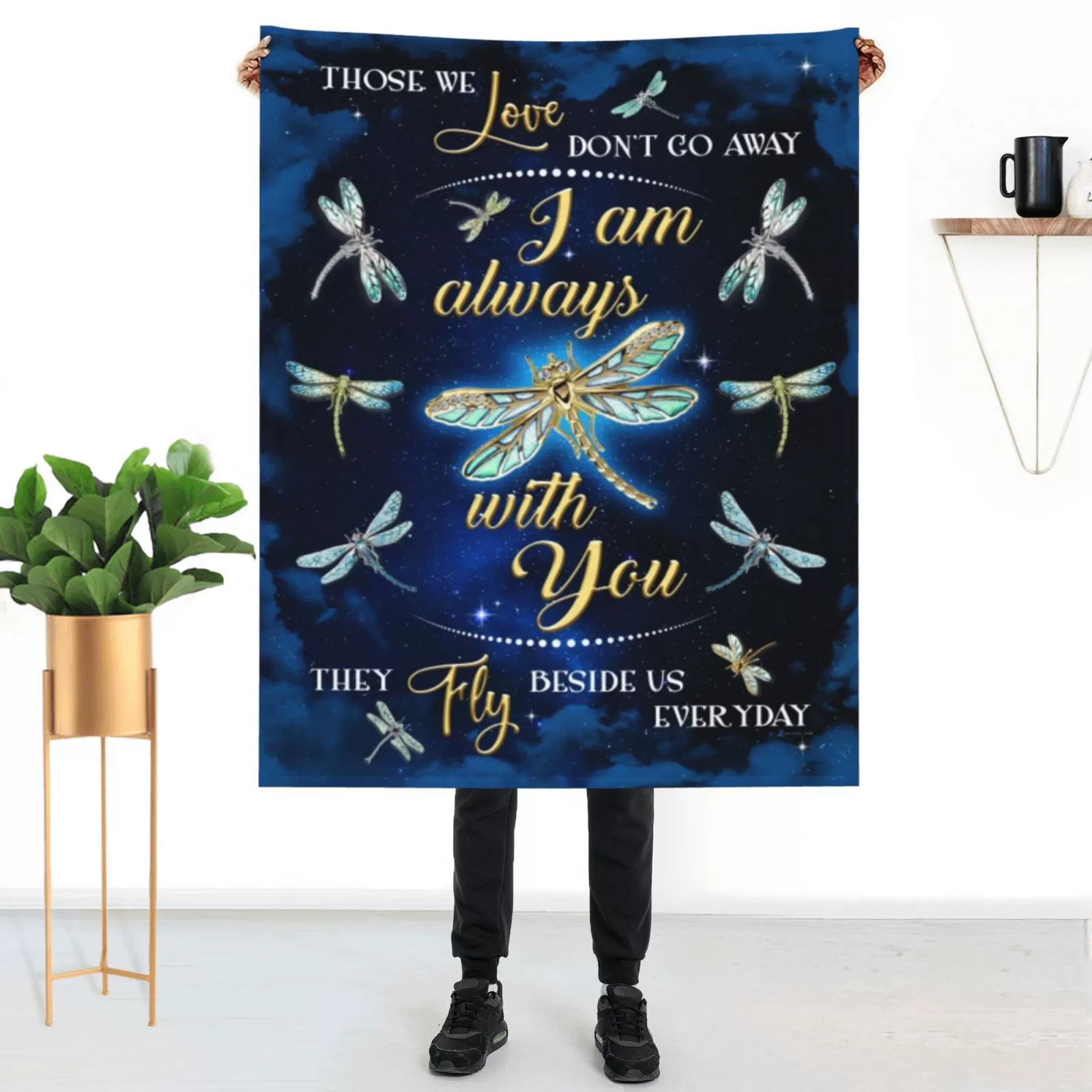 Amazon горячие продажи Стрекоза бабочка фланелевое одеяло кондиционер одеяло подарок для пожилых Двусторонняя фланель