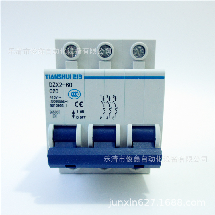 原装正品 天水二一三小型断路器DZX2-60 C20A 3P