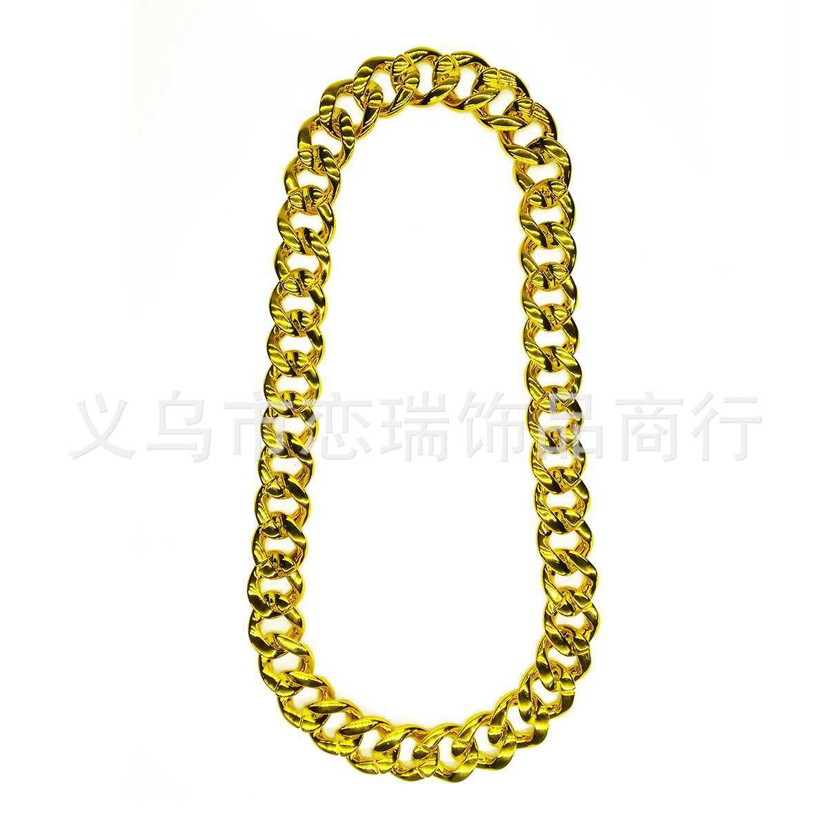 Hip-Hop collar de oro pulsera negro pescador sombrero explosivo gafas marco anillo de dólar vestido de baile conjunto