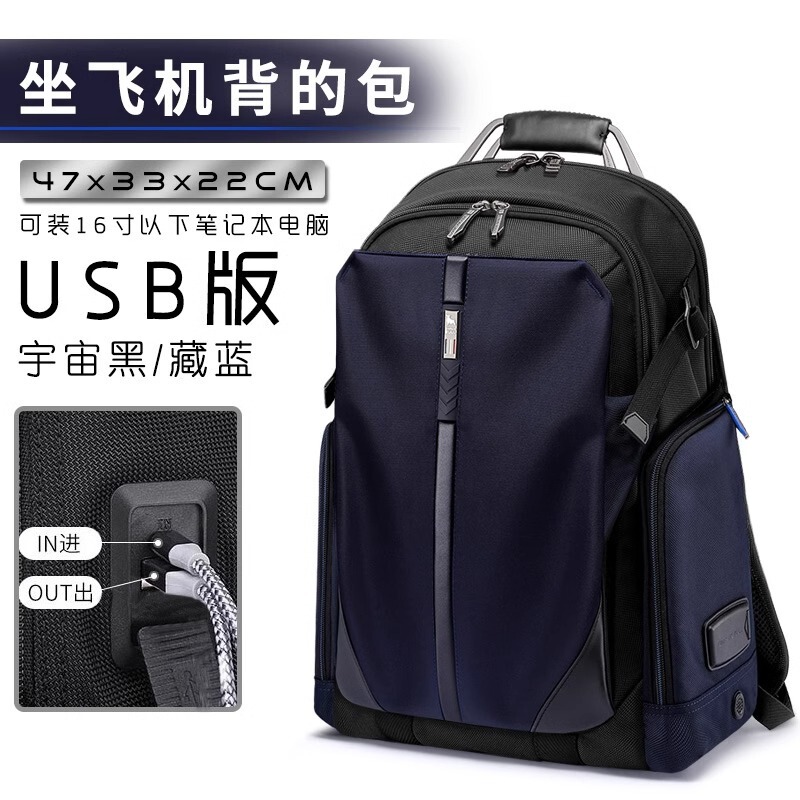Shenpai メンズ ビジネス バックパック 出張や旅行に便利なポータブル分類収納バックパック 16inch パソコン軽量盗難防止|undefined