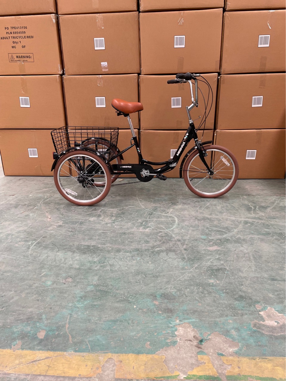 Cross-border wholesale folding adult tricycle source factory wholesale human tricycle 7-speed adult tricycle