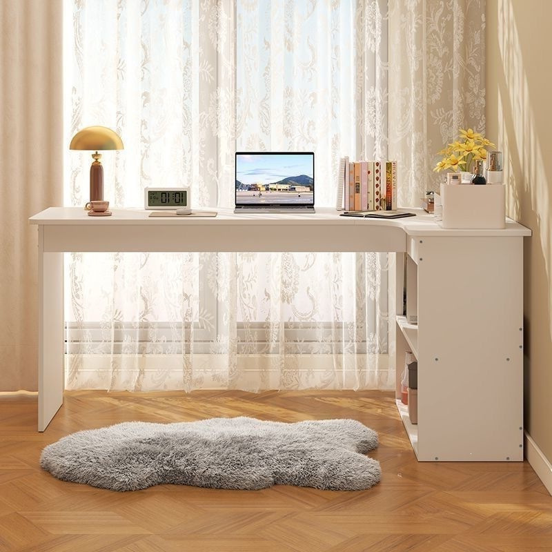 Multifunctional corner desk with bookshelf and storage cabinet for bedroom use Multifunctional corner desk with bookshelf and storage cabinet for bedroom use