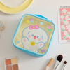 Brand cartoon handheld square cosmetic bag PVC, organizer bag for traveling, Korean style